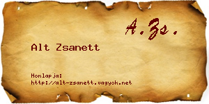 Alt Zsanett névjegykártya